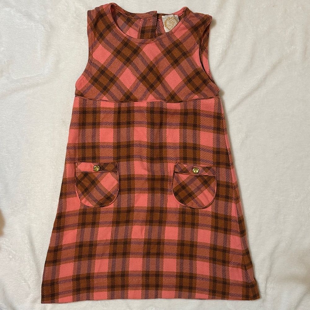 NWOT The Beaufort bonnet Plaid Pink and Brown jumper 12